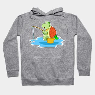 Turtle Fisher Fishing rod Fish Hoodie